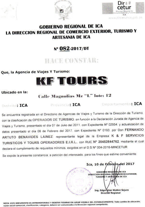 Registro en Ministerio de Comercio Exterior, Industria y Turismo